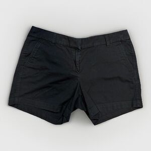 J.CREW Classic Chino Shorts Women 10 Black NEW 4.5" Inseam Cotton H1453